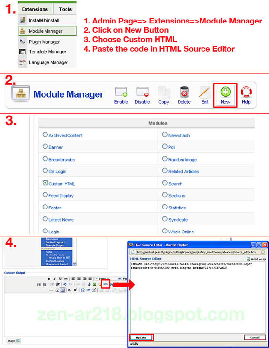 Insert Iframe code in Joomla module-01