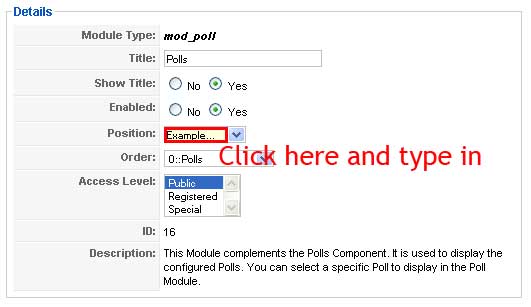 insert module in joomla content 06